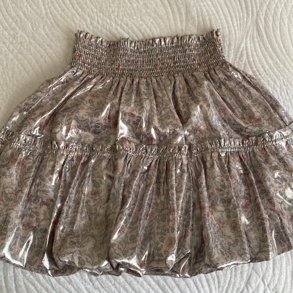 Free People Metallic Bubble Skirt